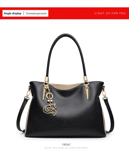 FOXER New Elegant Shoulder Bag for Women Luxury Designer Handbags Cowhide Leather Female Messenger Crossbody Bag Purse