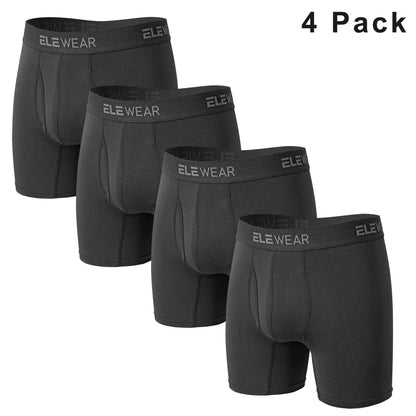 4 Pack Men's Breathable Boxershorts with Opening - Plus Size Fashion Underwear