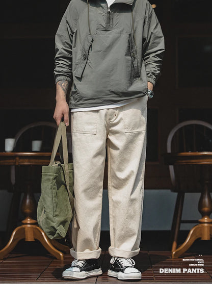 Maden Vintage White Jeans — Authentic Casual Comfort