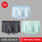 MiiOW Men's Ice Silk Boxer Briefs - 3Pcs Antibacterial Breathable Underwear - ShopHub