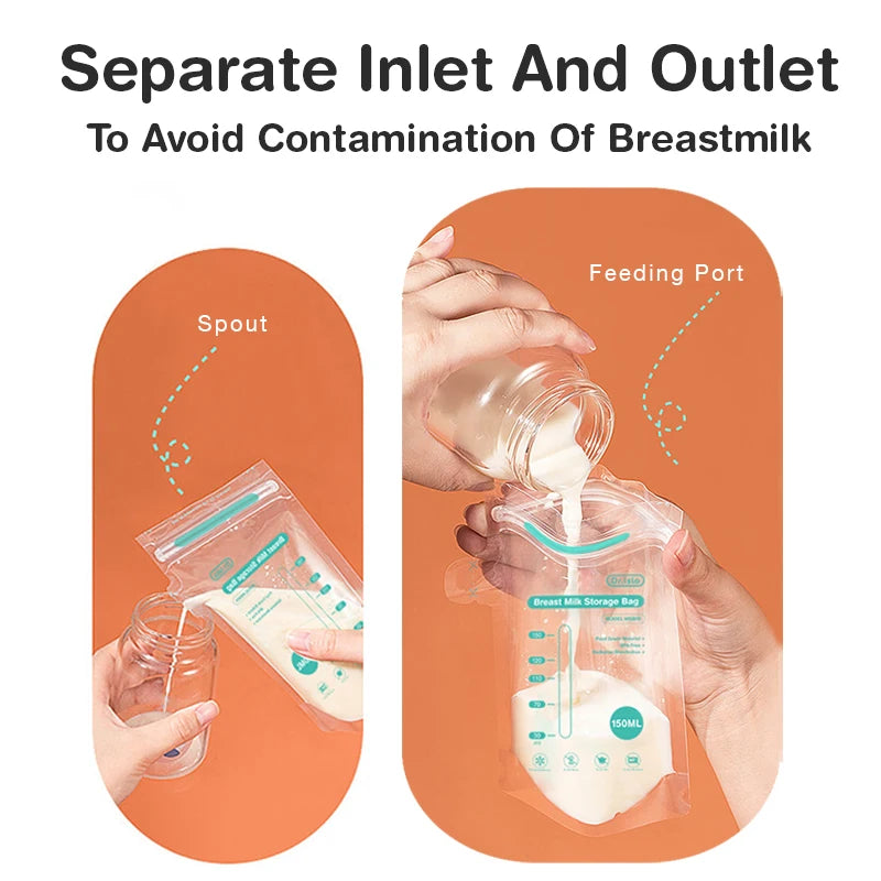 MAMIJOY 30Pcs 150ML Breast Milk Storage Bags