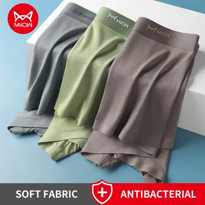 MiiOW Modal Men Underwear Boxers - 3Pcs Graphene Antibacterial Boxer Briefs - ShopHub