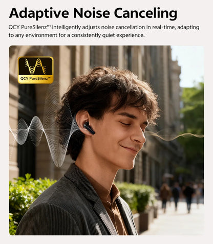 QCY MeloBuds N60 Wireless Earphone - Bluetooth 6.0, Bass Boost, Hi-Res Audio, Hybrid ANC, 45Hrs Playback - ShopHub