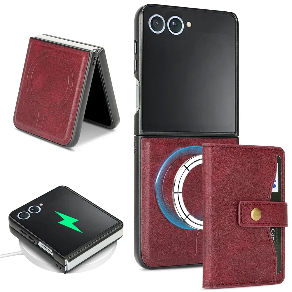 Wallet Leather Case for the Samsung Galaxy Z Flip7 (4 colours available) Habicare