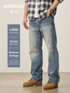 SIMWOOD Loose Relax 13.5oz Heavyweight Washed Vintage Jeans