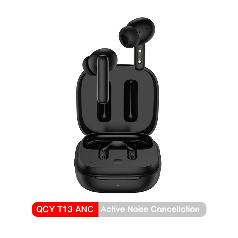 QCY T13 ANC Wireless Earphones Bluetooth 5.3 with 28dB Active Noise Cancellation and 4 Mics ENC for Low Latency TWS Experience - ShopHub