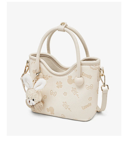 FOXER Women's Handbag PU Leather Cute Bucket Bag New Design Small Size Crossbody Bag Best Gift for Girlfriend Lover