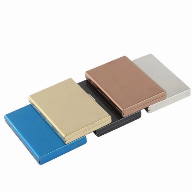 Rfid Business Credit Card Holder Men Women Minimalist Wallet Aluminium Bank Cardholder Case with Money Clip Designer Porte Carte