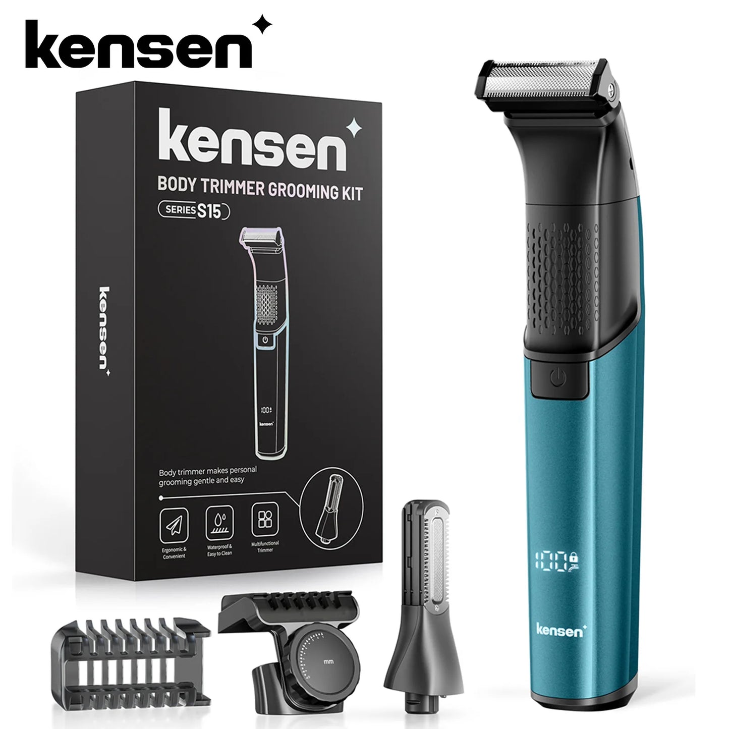KENSEN S15 Electric Hair Trimmer 2 in 1 Dual-sided Blade