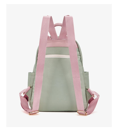 FOXER Women Fabric Backpack Lightweight Travel Shoulder Bag Ladies Multi‑pocket School Bag Casual Daily Female Rucksack
