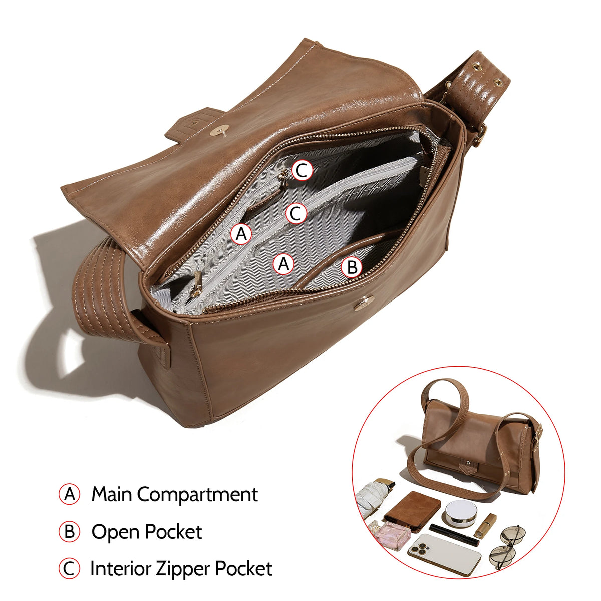 Retro Women's Shoulder Bag 2026 New Simple Large Tote Bag Split Leather + PU Female Soild Crossbody Bag Purse