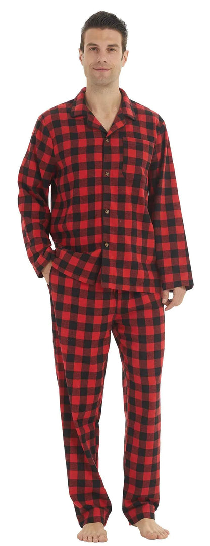 Cozy Mens Flannel Pyjama Sets - Your Ultimate Cotton Plaid Sleepwear