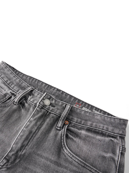 SIMWOOD【CT03/RS04】13.4OZ  Enzyme Washed Jeans Men 4-Way Stretch Denim Pants High Elastic