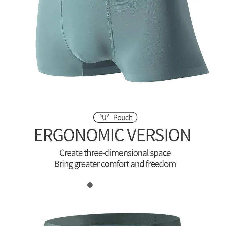 MiiOW 3Pcs Modal Men's Underwear Boxers - Antibacterial Hip Raise Sexy Boxershorts - ShopHub