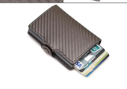 Carbon Fiber Rfid Credit Card Holder Men Wallets Storage Money Bag Hand Purse Small Mini Slim Wallets Carteira Masculina