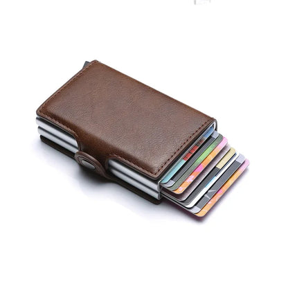 Anti Rfid Carbon Fiber Credit Card Holder Mens 14 Bank Cardholder Case Wallet Metal Minimalist Wallet Money Bag Male Purses