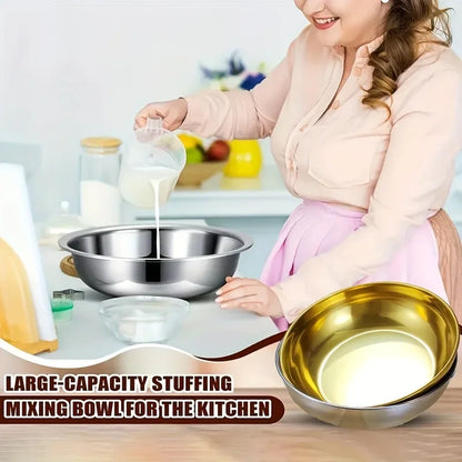 Stainless Steel Mixing Bowl for Large Capacity and Versatile Kitchen Use - ShopHub