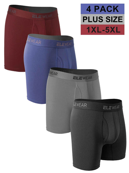 4 Pack Men Underwear With Opening Breathable Mens Boxershorts Men's Panties Underpants Plus Size 1XL-5XL Fashion Boxers Brief