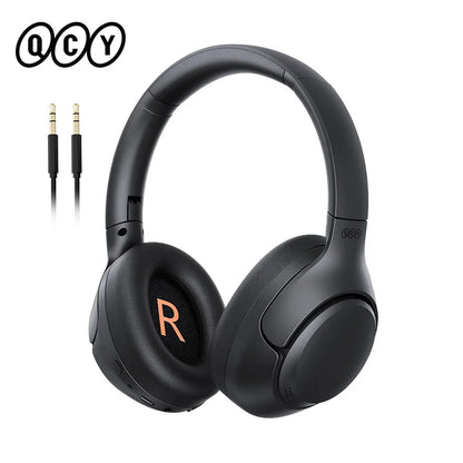 QCY H3 Wireless Headphones with Hybrid Active Noise Cancellation and 60Hrs Playtime, Hi-Res Audio, Bluetooth 5.4 Over Ear Design - ShopHub