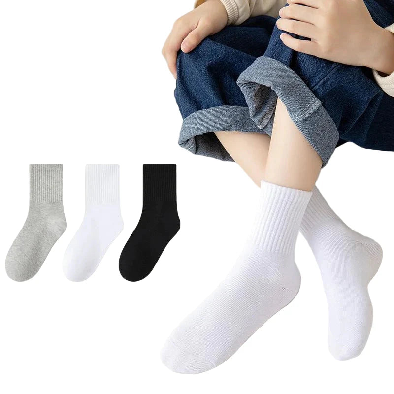 Cotton Sport Socks – 5 Pairs (Ages 3–13) (5 colours available) Habicare