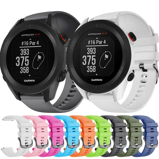 Watch Strap for the Garmin Approach S12/S42 Series - 20mm (available in 9 colours) Habicare