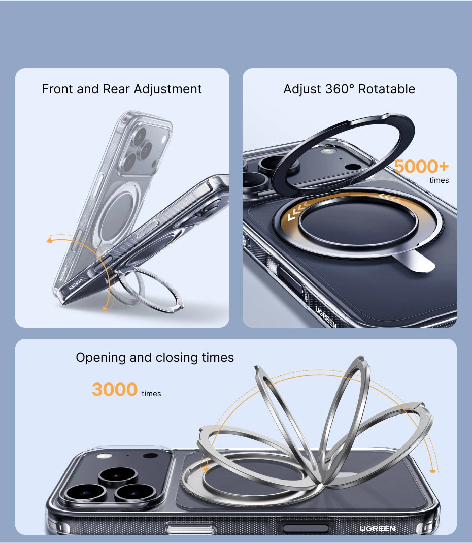 UGREEN 360° Magnetic Stand Case for iPhone 18, 17, & Pro Max Models