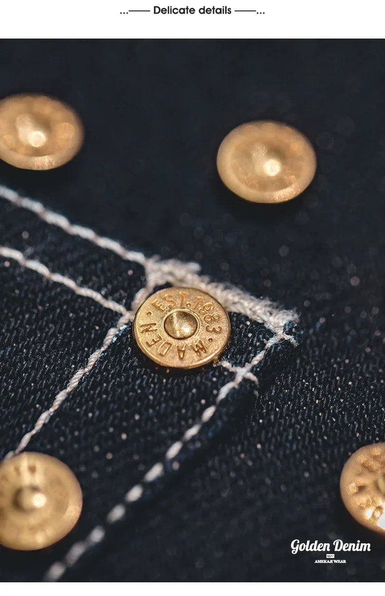 Maden Vintage 15oz Embroidered Denim Jeans