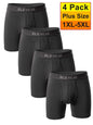 4 Pack Men's Breathable Boxers - Opening Boxershorts, Plus Size 1XL-5XL