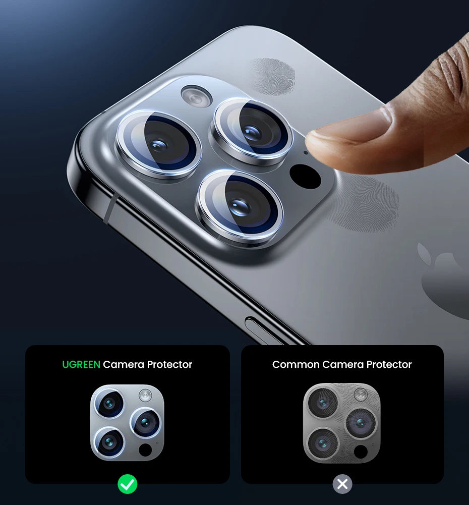 UGREEN Camera Lens Protector for iPhone 18, 17, 16, 15, Pro Max