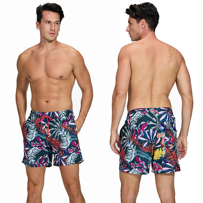 Men's ShopHub NZ polyester boardshorts with breathable mesh liner, quick-dry fabric, ideal for gym and beach activities.