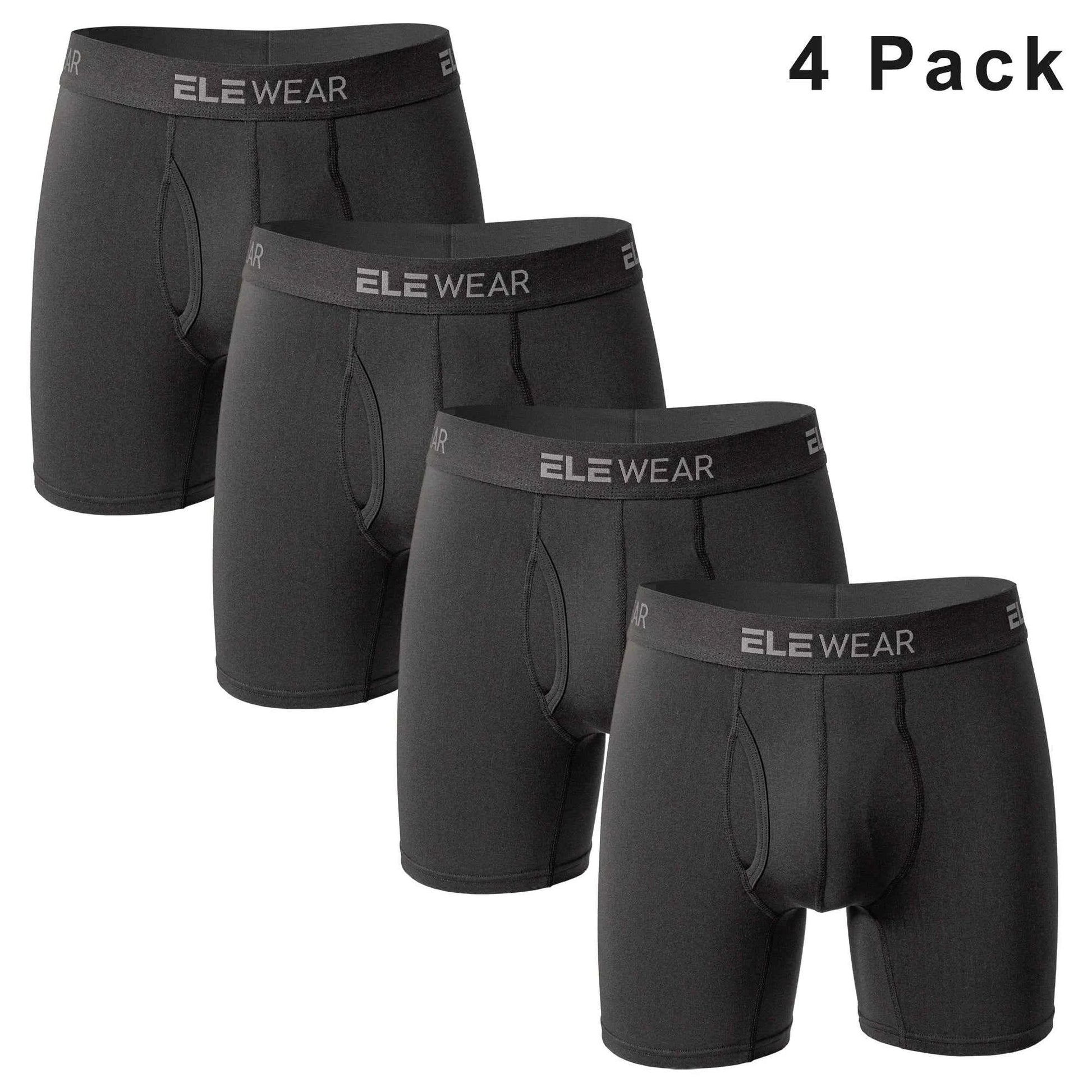 4 Pack Men's Breathable Boxershorts with Opening - Plus Size Fashion Underwear