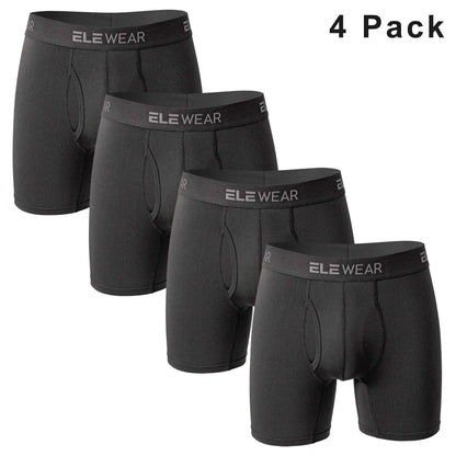 4 Pack Men's Breathable Boxershorts with Opening - Plus Size Fashion Underwear