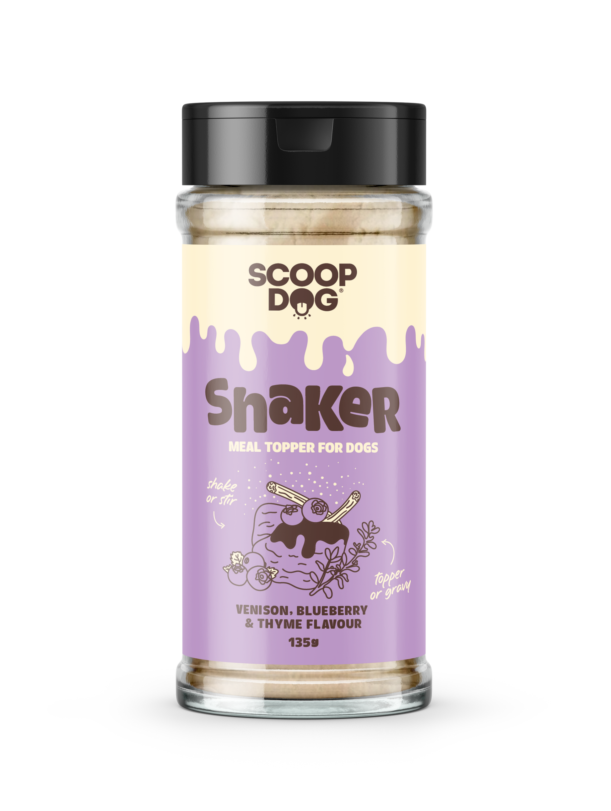 Scoop Dog - Shaker - Venison, Blueberry & Thyme 135g Animal Addiction Limited