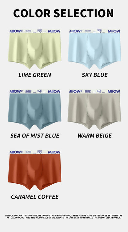 MiiOW Cotton Men's Underwear - 3Pcs Antibacterial Soft Silky Breathable Boxershorts - ShopHub