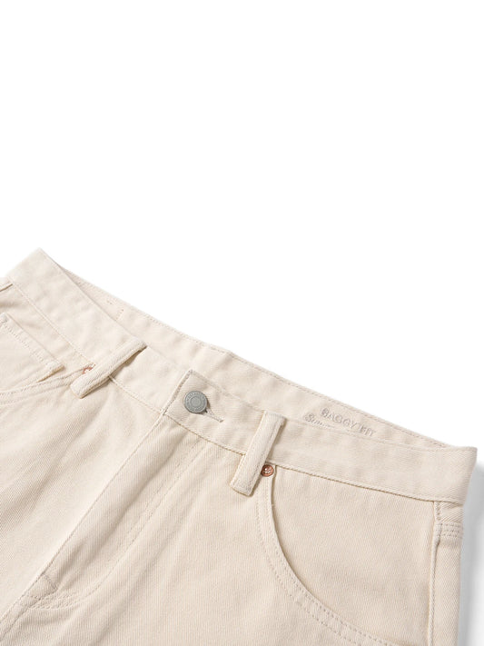 SIMWOOD 2026 Spring New Baggy Fit 11.3oz Cotton Fabric Jeans Men Plus Size Casual Denim Chinos Pants