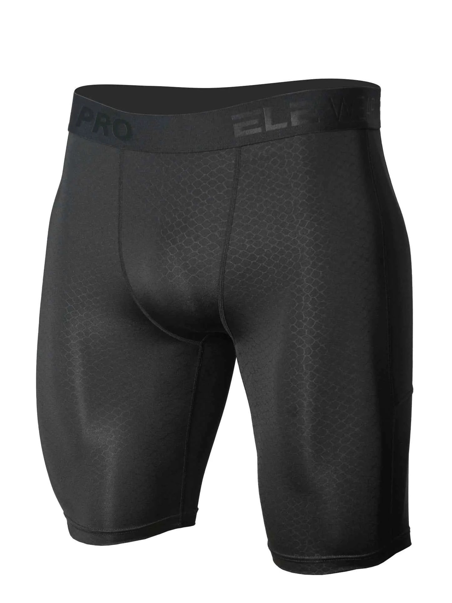 Men's Sports Underwear with Pockets - Running Fitness Briefs, Snake Pattern Embossed, Moisture Wicking Quick Drying
