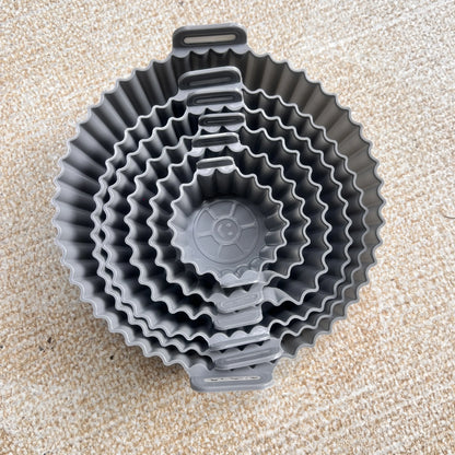 6PC Air Fryer Mats - 450°F Silicone Non-Stick Dual Texture - ShopHub