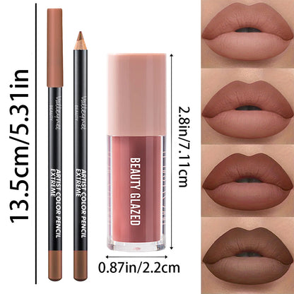 2pcs/Set Velvet Texture Lip Makeup