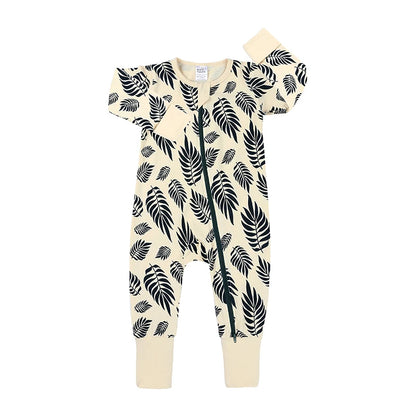 Kids Tales Little Bloom Cotton-Blend Double-Zip Romper