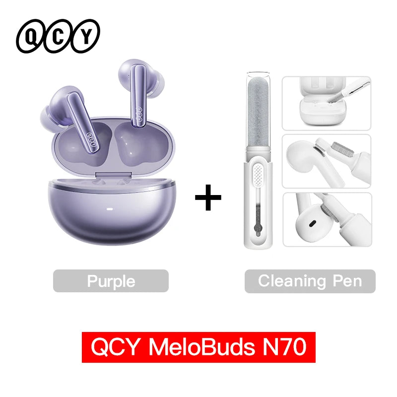 QCY HT18 Wireless Earbuds Bluetooth 6.0 with Hi-Res LDAC, Adaptive ANC, Dual-Driver Design, and In-Ear Detection - ShopHub