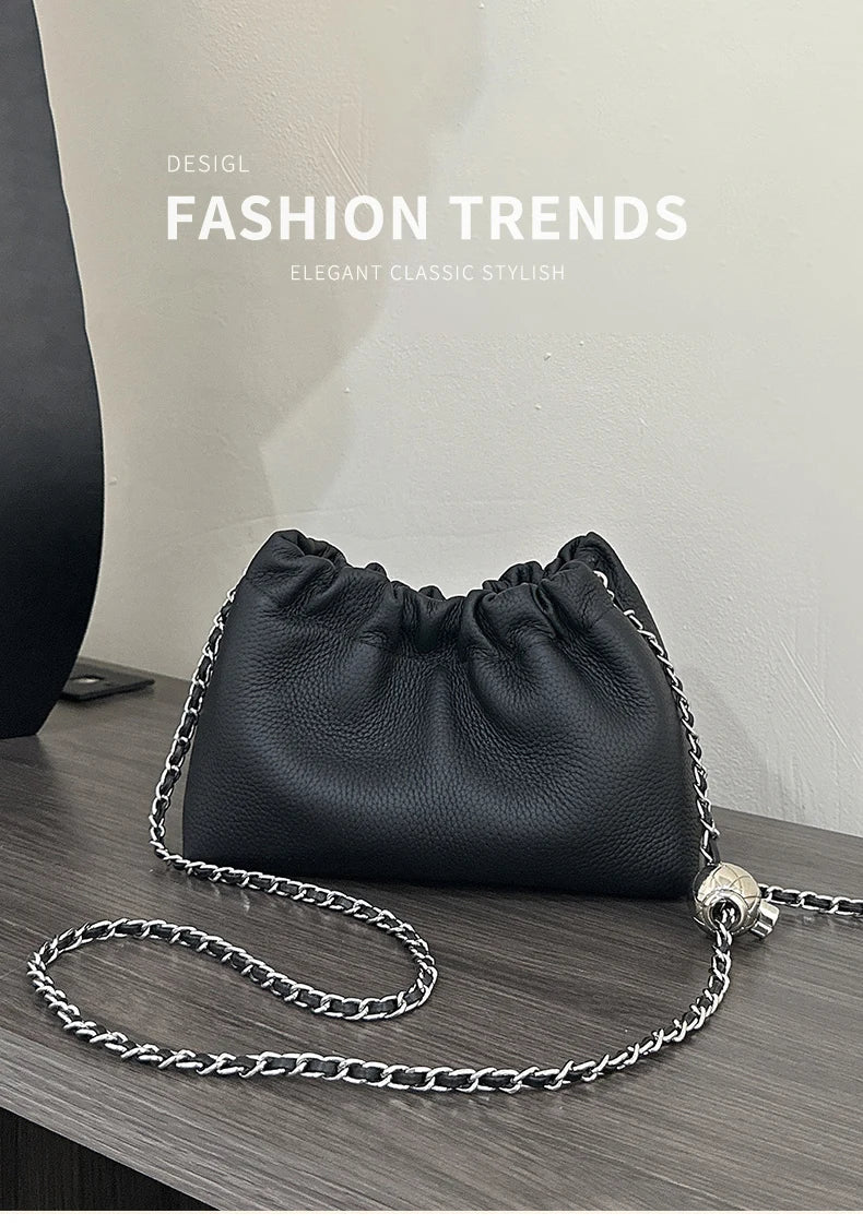 FOXER Brand 2026 New Chic Small Crossbody Bag for Women Genuine Leather Fashion Mini Female Shoulder Bag Lady Chain Phone Purse