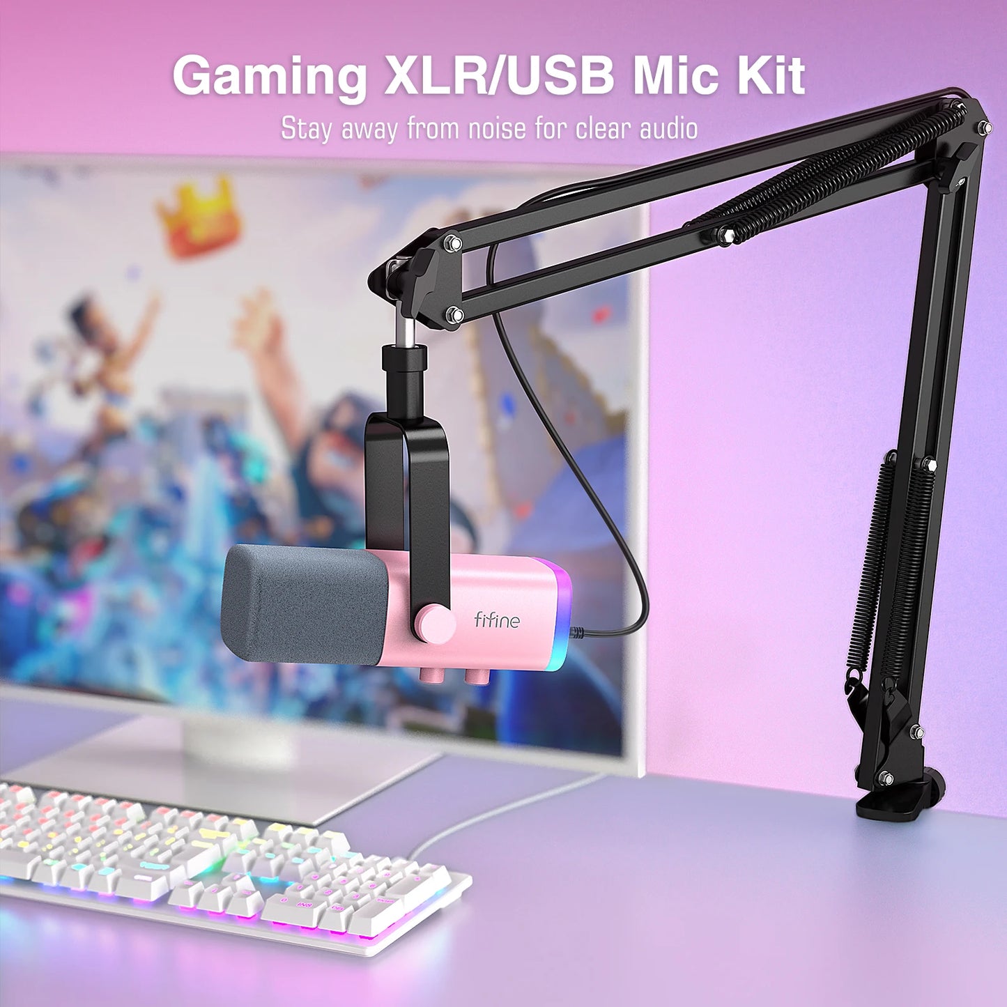 FIFINE Gaming Headset with Microphone Kit - Ultimate Audio Experience for PC, MAC, PS4/5
