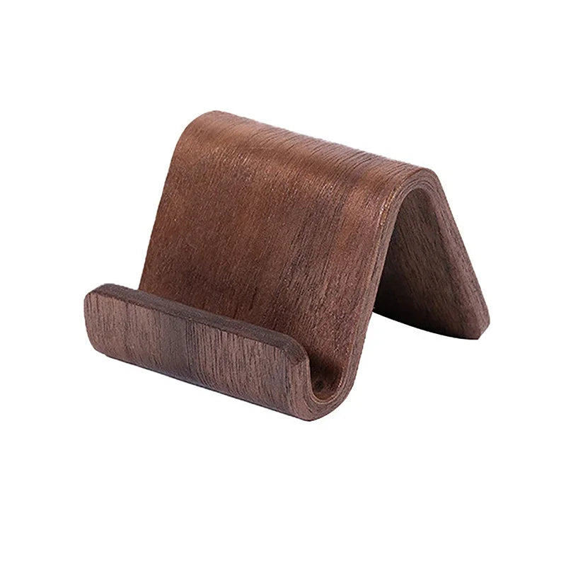 Habicare 9eight5 wooden phone and business card holder with two design options, crafted from natural wood for elegant organization.