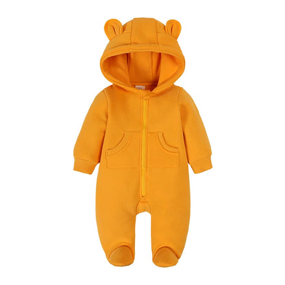 Kids Tales Little Bear Cotton-Blend Zip Baby Romper