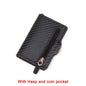 Carbon Fiber Rfid Credit Card Holder Men Wallets Storage Money Bag Hand Purse Small Mini Slim Wallets Carteira Masculina