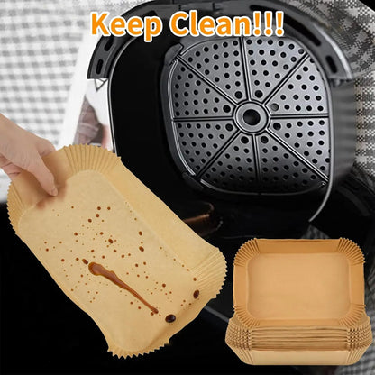 200 Pieces Non-Stick Baking Paper Sheets for Ninja Air Fryer & Foodi Dual