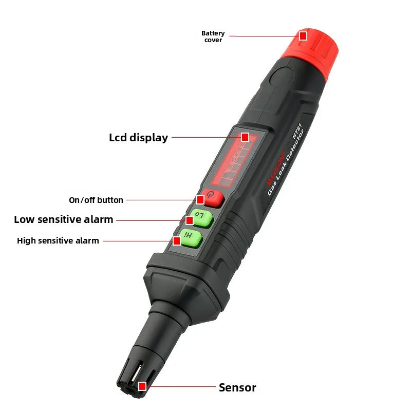 Portable Combustible Gas Leak Detector with Alarm Habicare