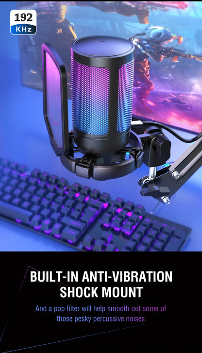 FIFINE USB Gaming Microphone: Elevate Your Streaming Experience with RGB Flair