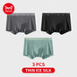 MiiOW Ice Silk Men Underwear - 3Pcs Ultra-thin Breathable Antibacterial Boxer Shorts - ShopHub