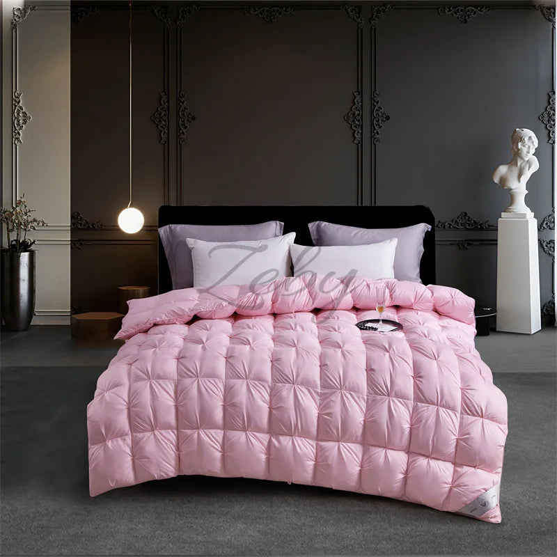 Luxurious White Goose Down Quilt for Ultimate Comfort and Warmth